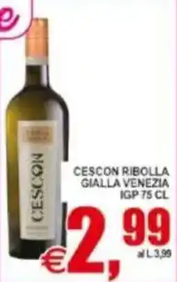 Pewex Cescon ribolla gialla venezia offerta