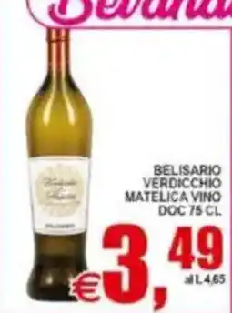 Pewex Belisario Verdicchio Matelica Vino offerta