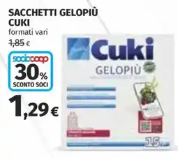 Ipercoop Sacchetti gelopiu Cuki offerta