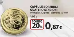 Ipercoop Capsule Bormioli Quattro Stagioni offerta