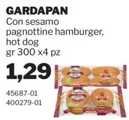 GrosMarket Gardapan con sesamo pagnottine hamburger, hot dog offerta