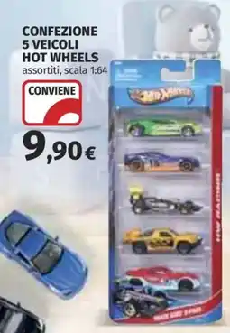 Ipercoop Confezione 5 veicoli Hot Wheels offerta