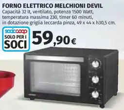Ipercoop Forno elettrico Melchioni Devil offerta
