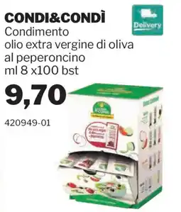 GrosMarket Condi&condì condimento olio extra vergine di oliva al peperoncino offerta