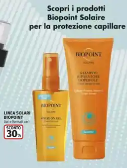 Ipercoop Biopoint Solare Spray on Oil offerta