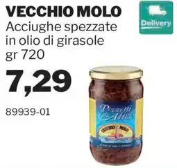 GrosMarket Acciughe spezzate in olio di girasole Vecchio Molo offerta