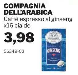 GrosMarket Caffè espresso al ginseng offerta