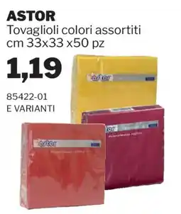GrosMarket Tovaglioli colori assortiti offerta