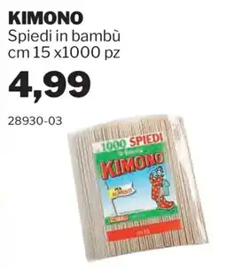 GrosMarket Spiedi in bambù Kimono offerta
