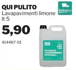 GrosMarket Qui Pulito Lavapavimenti limone offerta