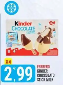 Tutto Buono Ferrero Kinder Cioccolato Stick Milk offerta
