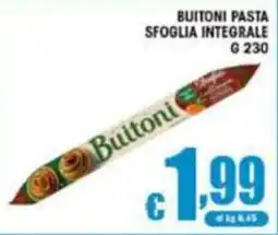 Sacoph Buitoni pasta sfoglia integrale offerta
