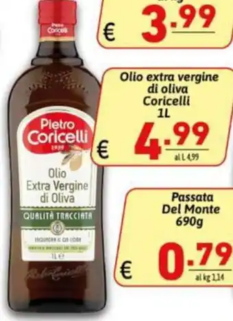 Ipercarni Olio extra vergine di oliva Coricelli offerta