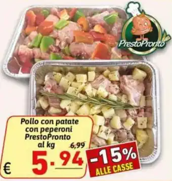 Ipercarni Pollo con patate con peperoni PrestoPronto offerta