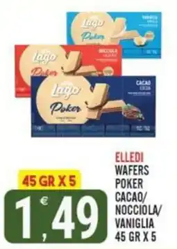Tutto Buono Elledi wafers poker cacao offerta