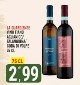 Tutto Buono La guardiense vino fiano offerta
