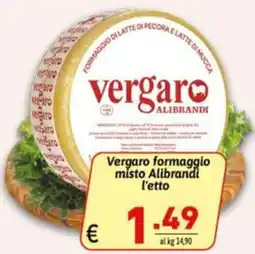 Ipercarni Vergaro formaggio misto Alibrandi l'etto offerta