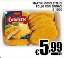 Sacoph Martini Cotolette di pollo con spinaci offerta
