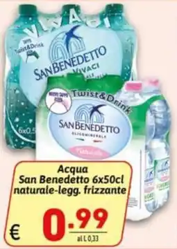 Ipercarni Acqua San Benedetto naturale-legg. frizzante offerta