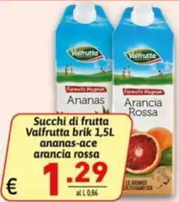 Ipercarni Succhi di frutta Valfrutta brik offerta