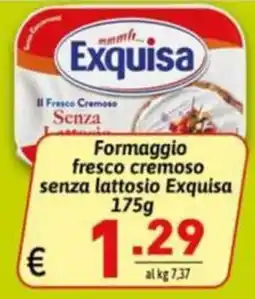 Ipercarni Formaggio fresco cremoso senza lattosio Exquisa offerta