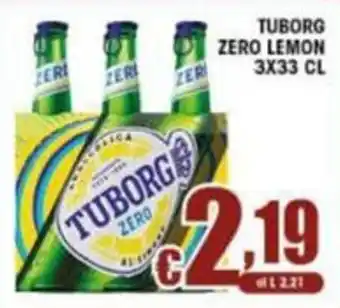 Sacoph Tuborg zero lemon offerta