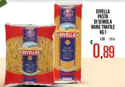 Supermercati EffePiù Divella pasta di semola varie trafile offerta