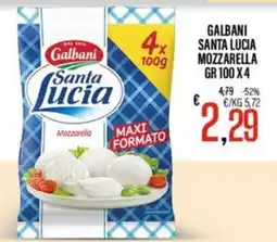 Supermercati EffePiù Galbani Santa Lucia Mozzarella offerta