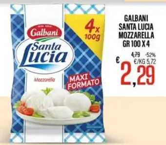 Supermercati EffePiù Galbani Santa Lucia Mozzarella offerta