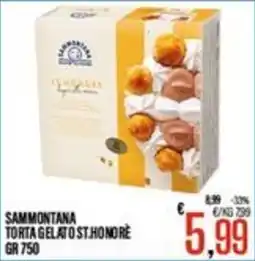 Supermercati EffePiù Sammontana torta gelato st.honore offerta
