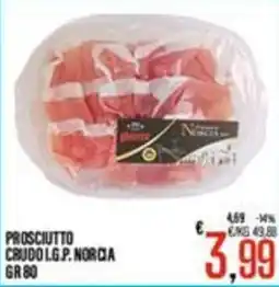 Supermercati EffePiù Prosciutto crudo L.G.P. Norcia offerta