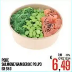 Supermercati EffePiù Poke Salmone/Gambero e Polpo offerta