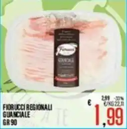 Supermercati EffePiù Fiorucci regionali guanciale offerta