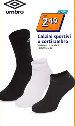 Action Calzini sportivi o corti Umbro offerta