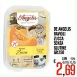 Supermercati EffePiù De Angelis Ravioli Zucca Senza Glutine offerta