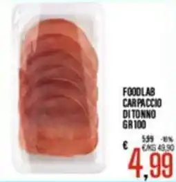 Supermercati EffePiù Foodlab carpaccio di tonno offerta