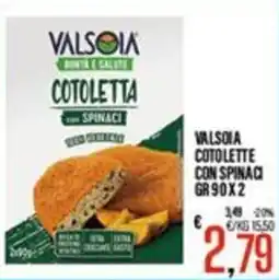 Supermercati EffePiù Valsola cotoletta con spinaci offerta