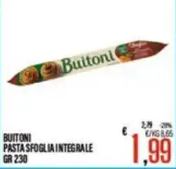 Supermercati EffePiù Buitoni pasta sfoglia integrale offerta