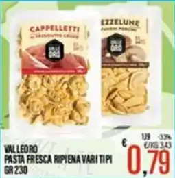 Supermercati EffePiù Walleoro pasta fresca ripiena vari tipi offerta