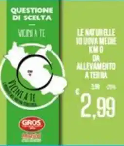 Supermercati EffePiù Le naturali uova medie km 0 da allevamento a terra offerta
