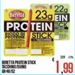 Supermercati EffePiù Beretta protein stick tacchino/suino offerta