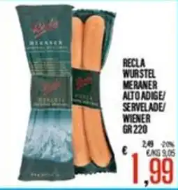 Supermercati EffePiù Recla wurstel meraner offerta