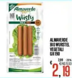 Supermercati EffePiù Almaverde Wiisty vegetali offerta