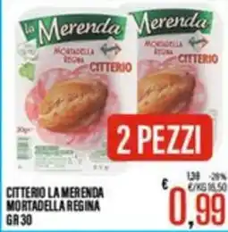 Supermercati EffePiù Citterio la merenda mortadella regina offerta