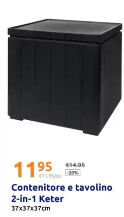 Action Contenitore e tavolino 2-in-1 Keter offerta