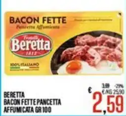 Supermercati EffePiù Beretta bacon fette pancetta affumicata offerta