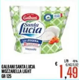 Supermercati EffePiù Galbani Santa Lucia Mozzarella Light offerta