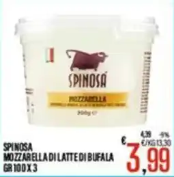 Supermercati EffePiù Spinosà mozzarella di latte di bufala offerta