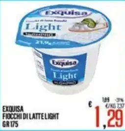Supermercati EffePiù Exquisa fiocchi di latte light offerta