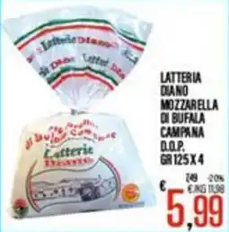 Supermercati EffePiù Latteria Diano Mozzarella di Bufala Campana D.O.P. offerta